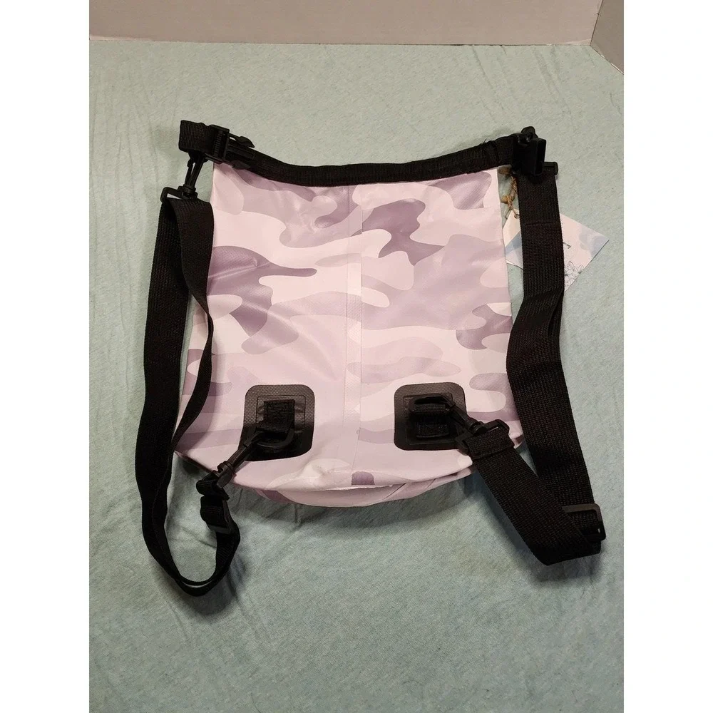 NEW Grey Camo Waterproof Dry Bag Roll Top Backpack Outdoor Beach Bag